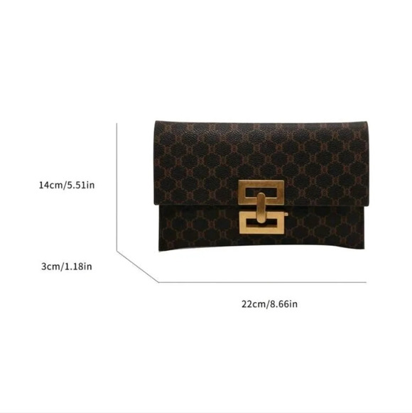Women's Luxury Printed Clutch Bag - Picture 3 of 4